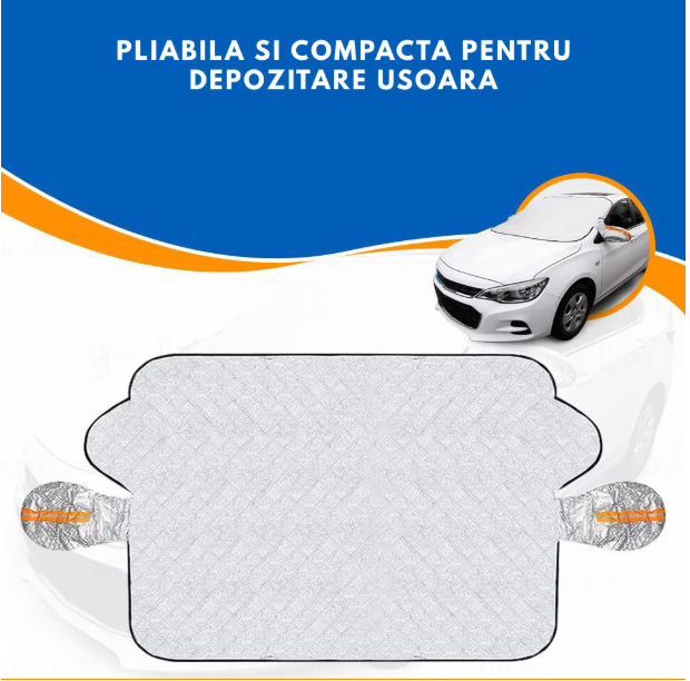 Husa pentru parbriz si oglinzi cu protectie impotriva inghetului sau razelor solare, 110x150cm, Argintiu