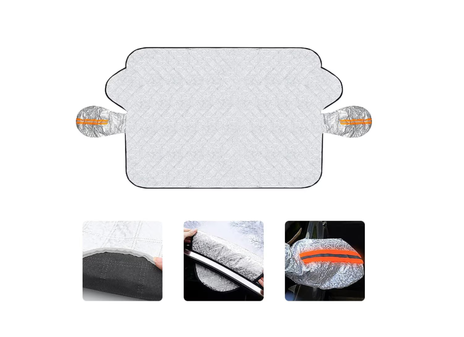 Husa pentru parbriz si oglinzi cu protectie impotriva inghetului sau razelor solare, 110x150cm, Argintiu