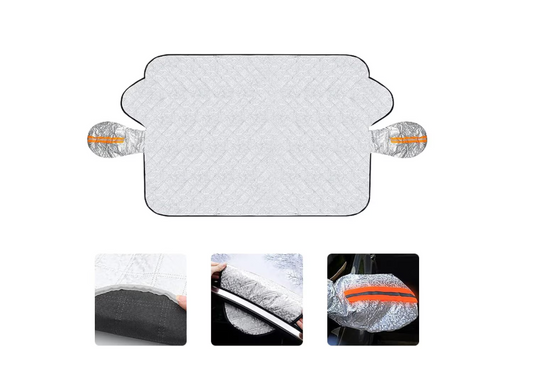 Husa pentru parbriz si oglinzi cu protectie impotriva inghetului sau razelor solare, 116x160cm, Argintiu